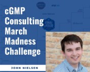 John Nielsen, winner of cGMP Consulting's 2023 March Madness Challenge.