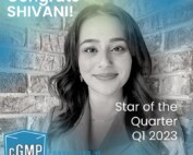 cGMP Consulting Staff Star of the quarter Q1 2023 - ShivaniUpadhyay