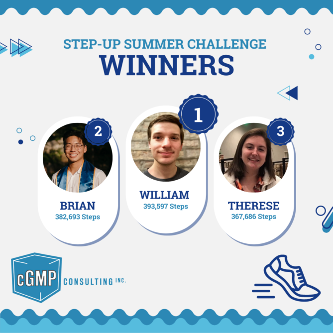 Top 3 Winner for Step-Up Summer Challenge